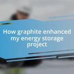 How graphite enhanced my energy storage project