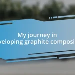 My journey in developing graphite composites