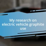 My research on electric vehicle graphite use