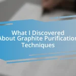 What I Discovered About Graphite Purification Techniques